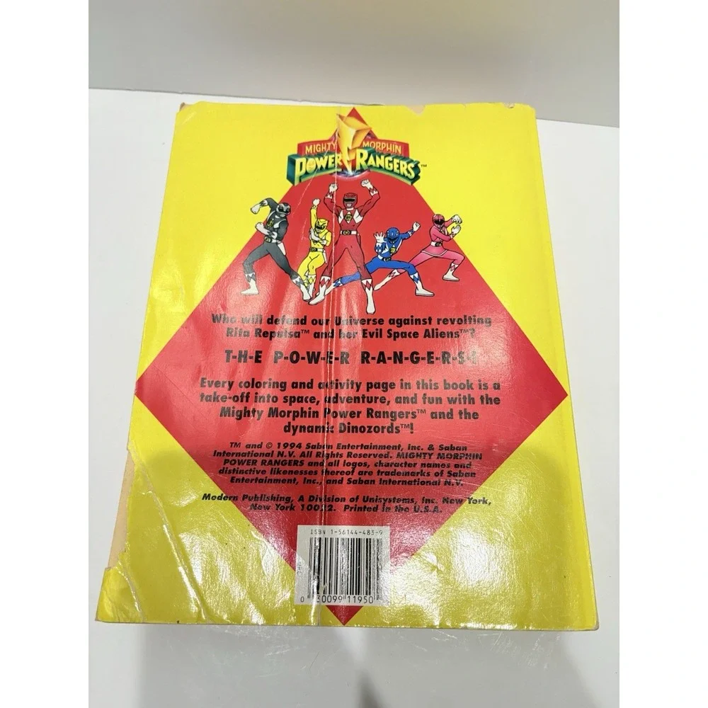 POWER RANGERS coloring book Megazord 1994‎ Mighty Morphin jumbo Super Sentai